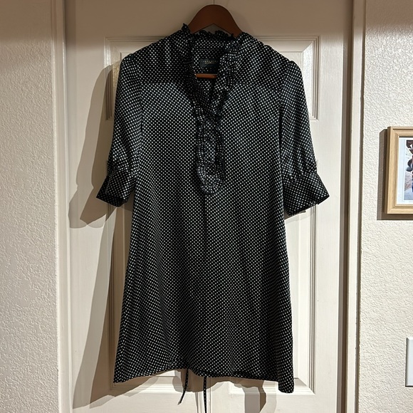 Sanctuary 100% Silk Polka Dot Mini Dress - Picture 9 of 12